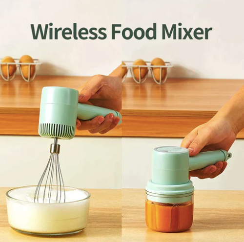 3 IN 1 WIRELESS HANDHELD MINI MIXER & CHOPPER