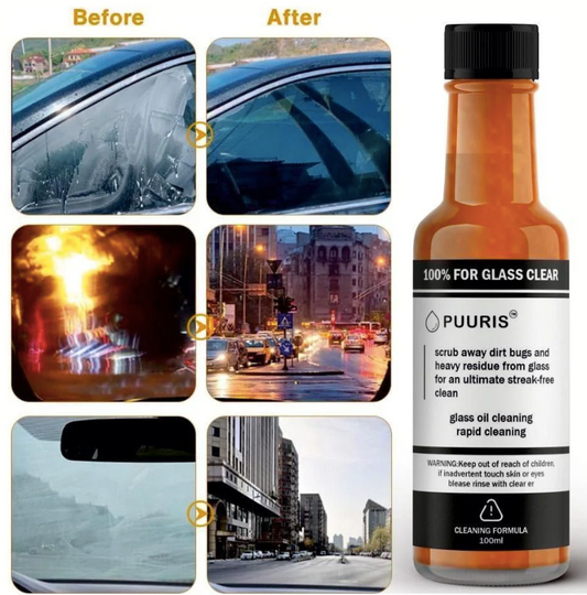 Windshield Glass Oil Film Cleaner